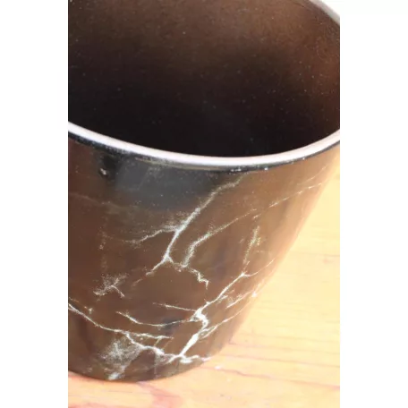 Virágkaspó 7 cm-es Black Marble