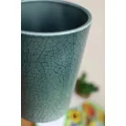 Virágkaspó 12 cm-es Medina Glaze petrol craquelé