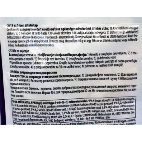 5 in 1 ültető táp