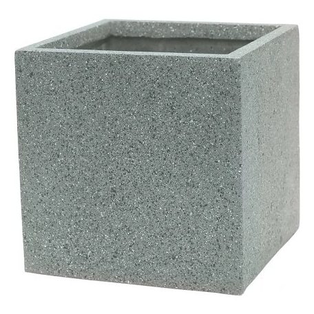 Műanyag virágkaspó 30cm C-CUBE STONY GREY