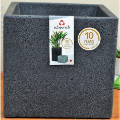24 cm-es VIRÁGCSERÉP Cube Kő Fekete