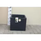32 cm-es VIRÁGCSERÉP Cube Kő Fekete
