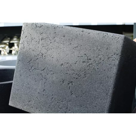 32 cm-es VIRÁGCSERÉP Cube Kő Fekete