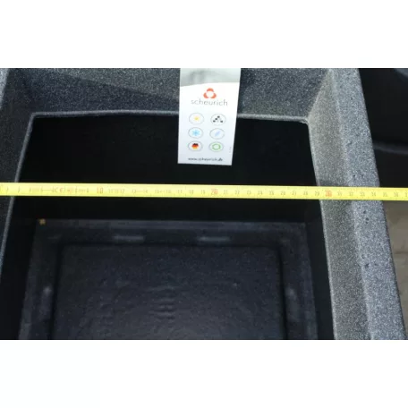 32 cm-es VIRÁGCSERÉP Cube Kő Fekete