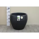 39 cm-es VIRÁGCSERÉP Fekete Gránit