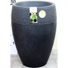 31 cm-es VIRÁGCSERÉP HIGH Fekete Gránit