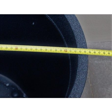 42 cm-es Coneo fekete gránit díszkaspó