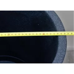 33 cm-es Coneo magas fekete gránit díszkaspó