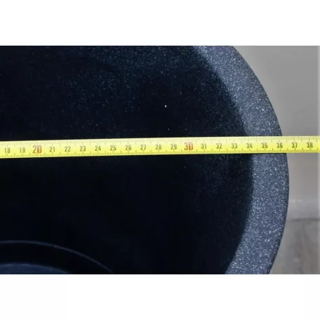 33 cm-es Coneo magas fekete gránit díszkaspó