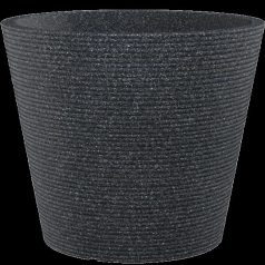 Műanyag virágkaspó 30cm C-CONE STONY BLACK