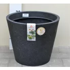 34 cm-es C-Cone Stony Black díszkaspó