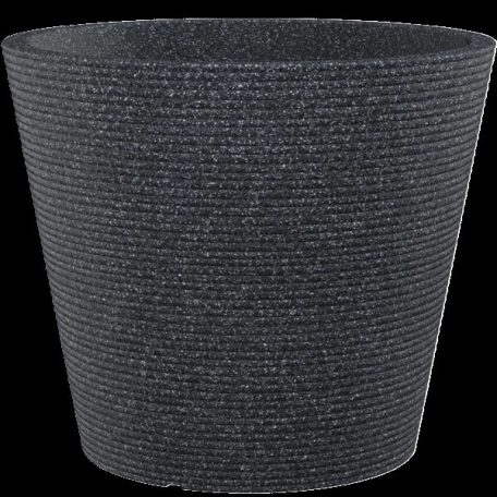 Műanyag virágkaspó 40cm C-CONE BOWL STONY BLACK