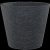 Műanyag virágkaspó 40cm C-CONE BOWL STONY BLACK