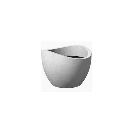 Műanyag virágkaspó 40cm WAVE GLOBE CUBO STONY GREY