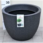 33 cm-es Barceo Stony Black díszkaspó