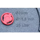33 cm-es Barceo Stony Black díszkaspó