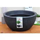 33 cm-es BARCEO BOWL STONY BLACK díszkaspó