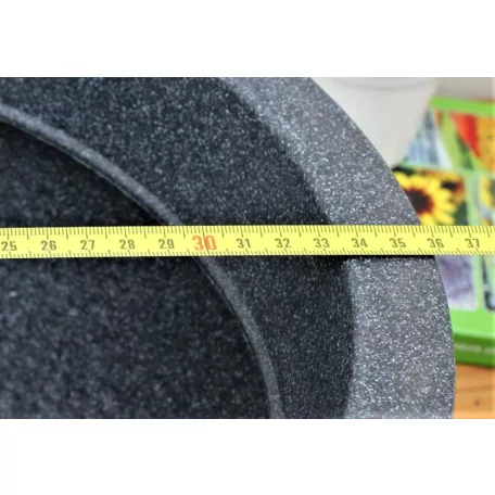 33 cm-es BARCEO BOWL STONY BLACK díszkaspó