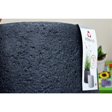 24 cm-es PFG RIVA fekete gránit díszkaspó