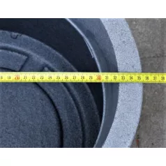 32 cm-es PFG RIVA kőszürke díszkaspó
