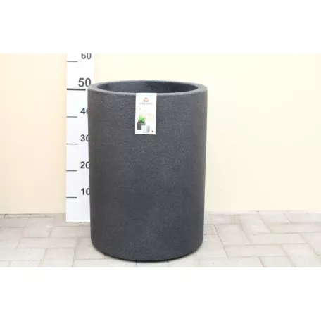 32 cm-es VIRÁGCSERÉP FEKETE GRÁNIT