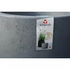 32 cm-es VIRÁGCSERÉP High Kő Szürke