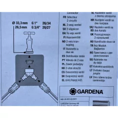 GARDENA 2 utas vízelosztó