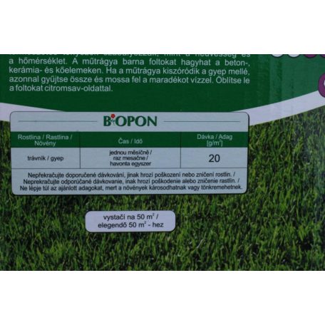 Biopon Műtrágya Gyep+Gyomirtó 1 kg