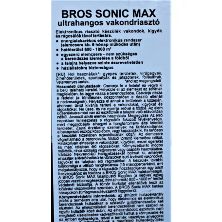 Bros ultrahangos vakondriasztó 1000 m2