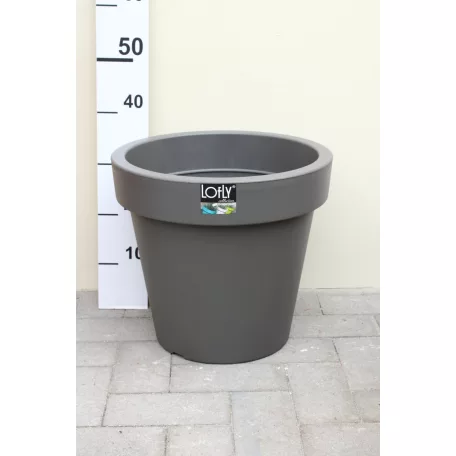 34 cm-es VIRÁGCSERÉP - KŐ SZÜRKE