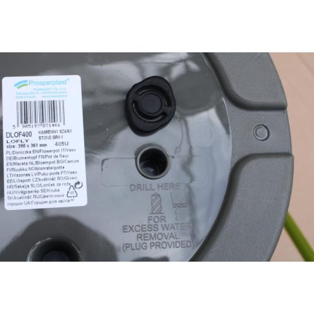 34 cm-es VIRÁGCSERÉP - KŐ SZÜRKE