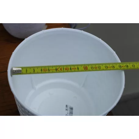 15 cm-es VIRÁGCSERÉP 165 RATOLLA ROUND -FEHÉR