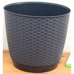 29 cm-es VIRÁGCSERÉP 300 RATOLLA ROUND -ANTRACIT