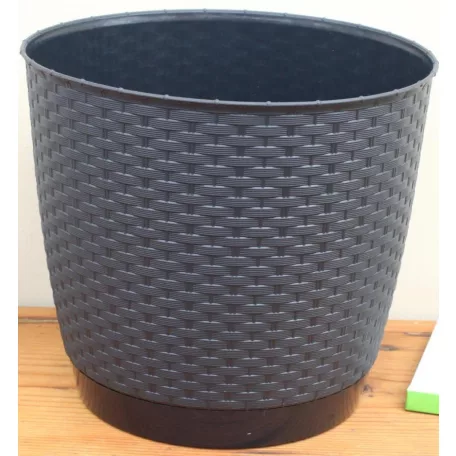 29 cm-es VIRÁGCSERÉP 300 RATOLLA ROUND -ANTRACIT