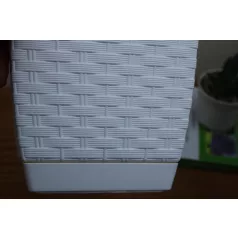   13 cm-es VIRÁGCSERÉP 145 NÉGYSZÖG RATOLLA SQUARE - FEHÉR