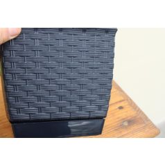   15 cm-es VIRÁGCSERÉP 165 NÉGYSZÖG RATOLLA SQUARE - ANTRACIT