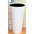 23 cm-es VIRÁGCSERÉP 250S TUBUS SLIM SHINE FÉNYES 2IN1 - FEHÉR