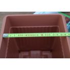 16 cm-es Szögletes cserép terracotta