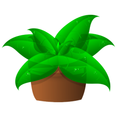 Flower pot COUBI -transparent