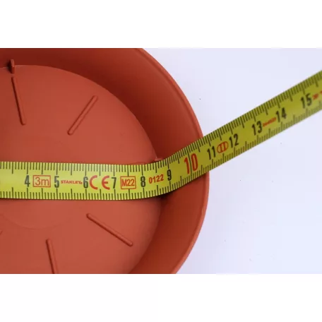 8 cm-es VIRÁGCSERÉP ALÁTÉT PLASTICA - TERRAKOTTA