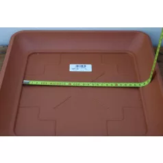   25 cm-es VIRÁGCSERÉP ALÁTÉT NÉGYSZÖG TERRA - TERRAKOTTA