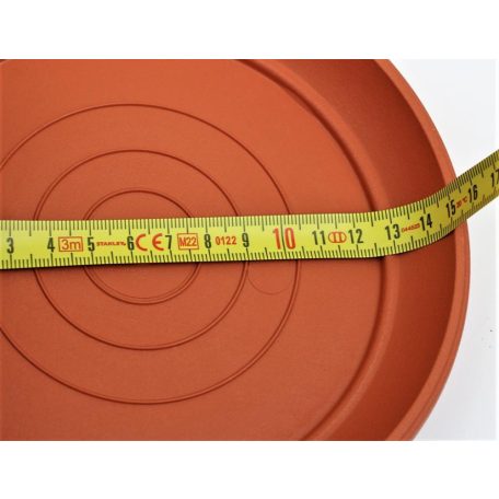 12 cm-es VIRÁGCSERÉP ALÁTÉT TERRA - TERRAKOTTA