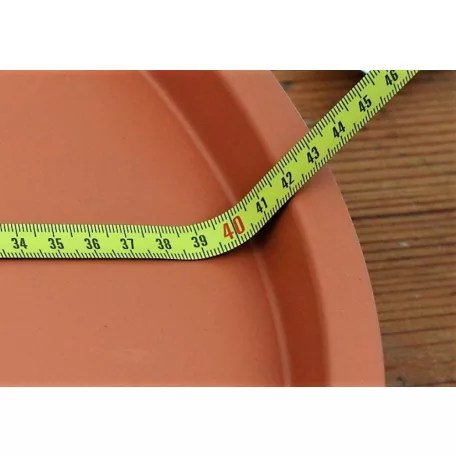 40 cm-es MOBIL VIRÁGCSERÉP ALÁTÉT PEREMES KEREK 450 -TERRAKOTTA