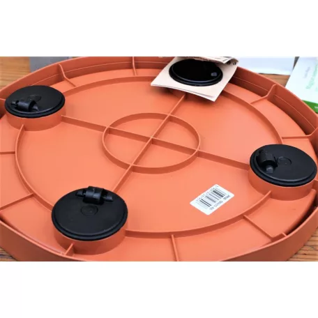 40 cm-es MOBIL VIRÁGCSERÉP ALÁTÉT PEREMES KEREK 450 -TERRAKOTTA