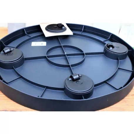 40 cm-es MOBIL VIRÁGCSERÉP ALÁTÉT PEREMES KEREK 450 -ANTRACIT