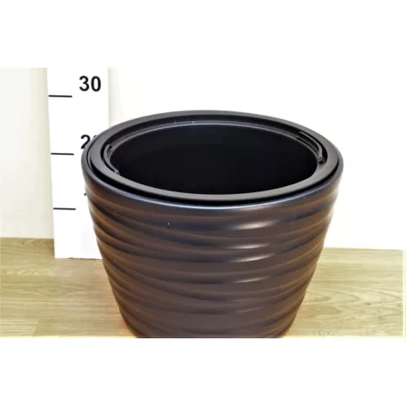 29 cm-es VIRÁGCSERÉP MAZE - ANTRACIT