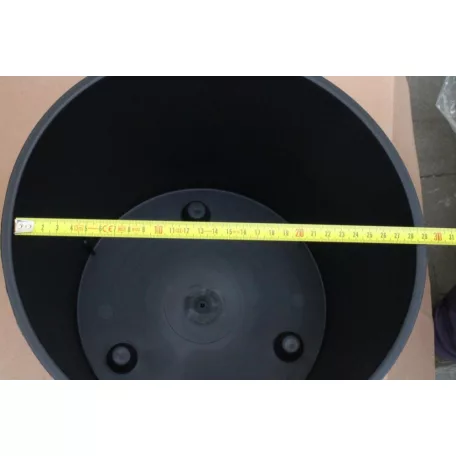 29 cm-es VIRÁGCSERÉP 300E URBI ROUND LOW EFFECT - ANTRACIT