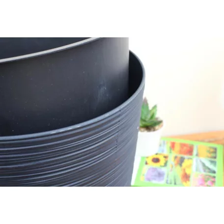 28 cm-es VIRÁGCSERÉP ROUND - ANTRACIT