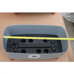 39 cm-es VIRÁGCSERÉP 400 GRACIA CASE - SZÜRKE