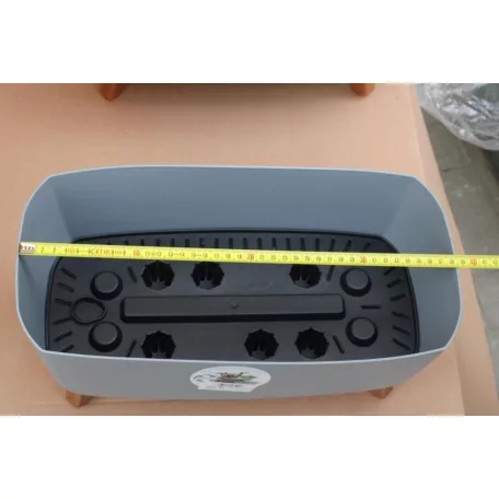 39 cm-es VIRÁGCSERÉP 400 GRACIA CASE - SZÜRKE